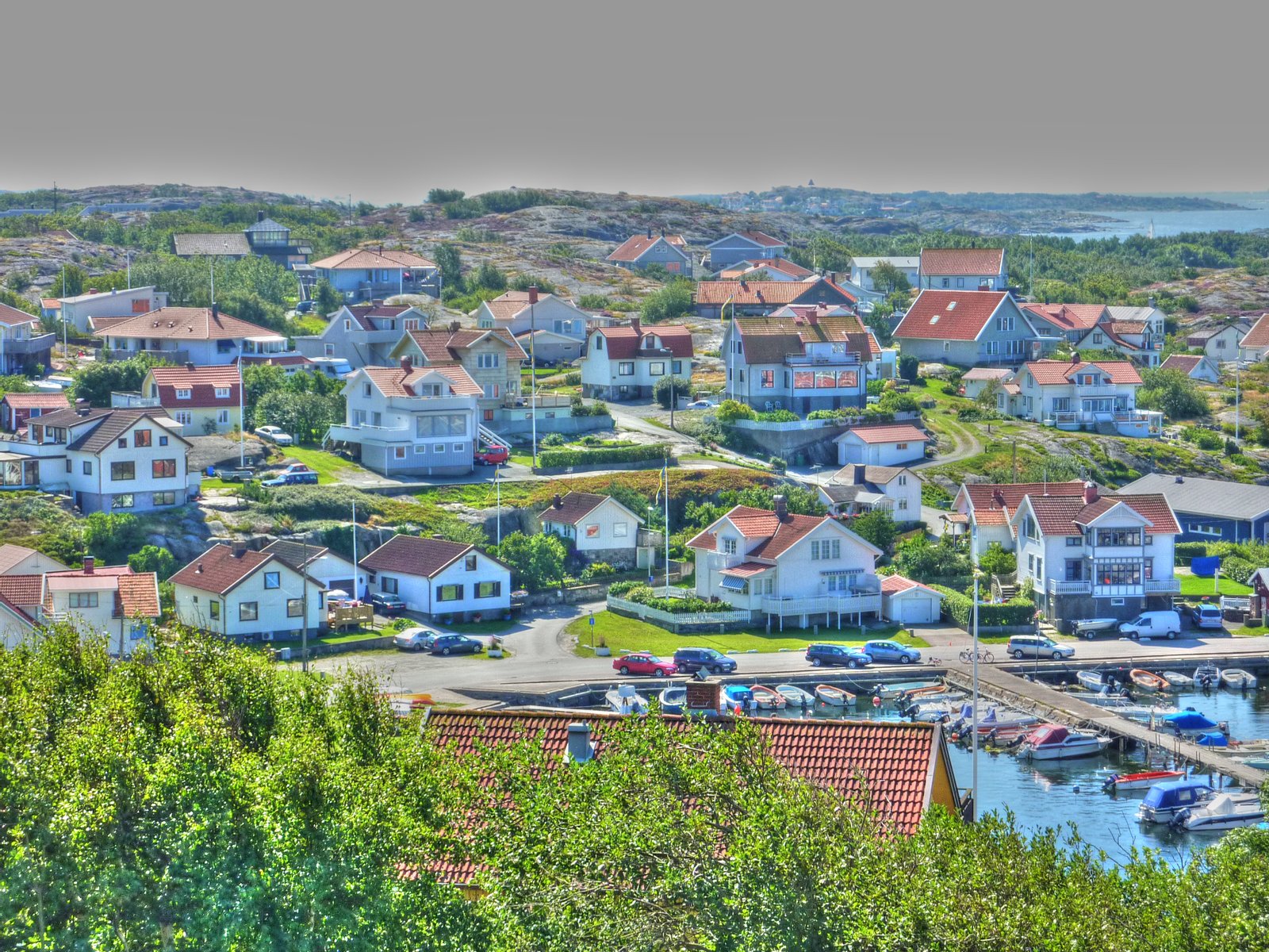 Björkö hamn i HDR | Björkö in Sweden