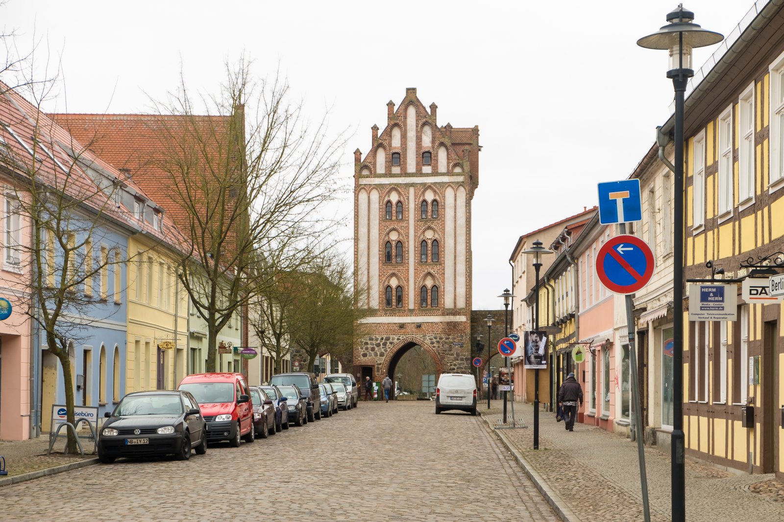 Berliner Tor mit Berliner Straße, Templin, Brandenburg | Templin in Germany