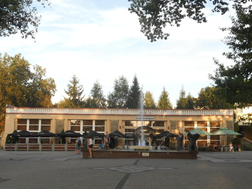 Kawiarnia Zdrojowa i Fontanna Siedmiu Słoni w Rabce-Zdroju przy ulicy Orkana 51. | Rabka-Zdrój in Poland