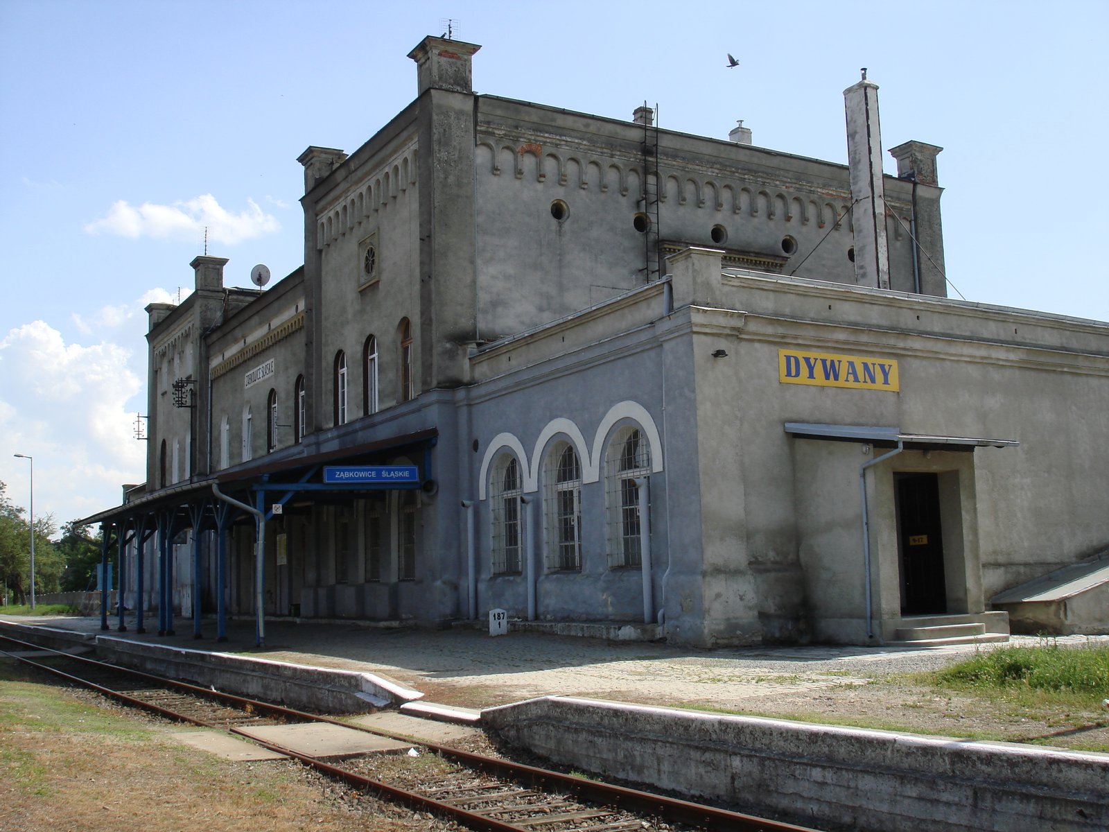 Backside of the train station in Ząbkowice Śląskie. | Ząbkowice Śląskie in Poland
