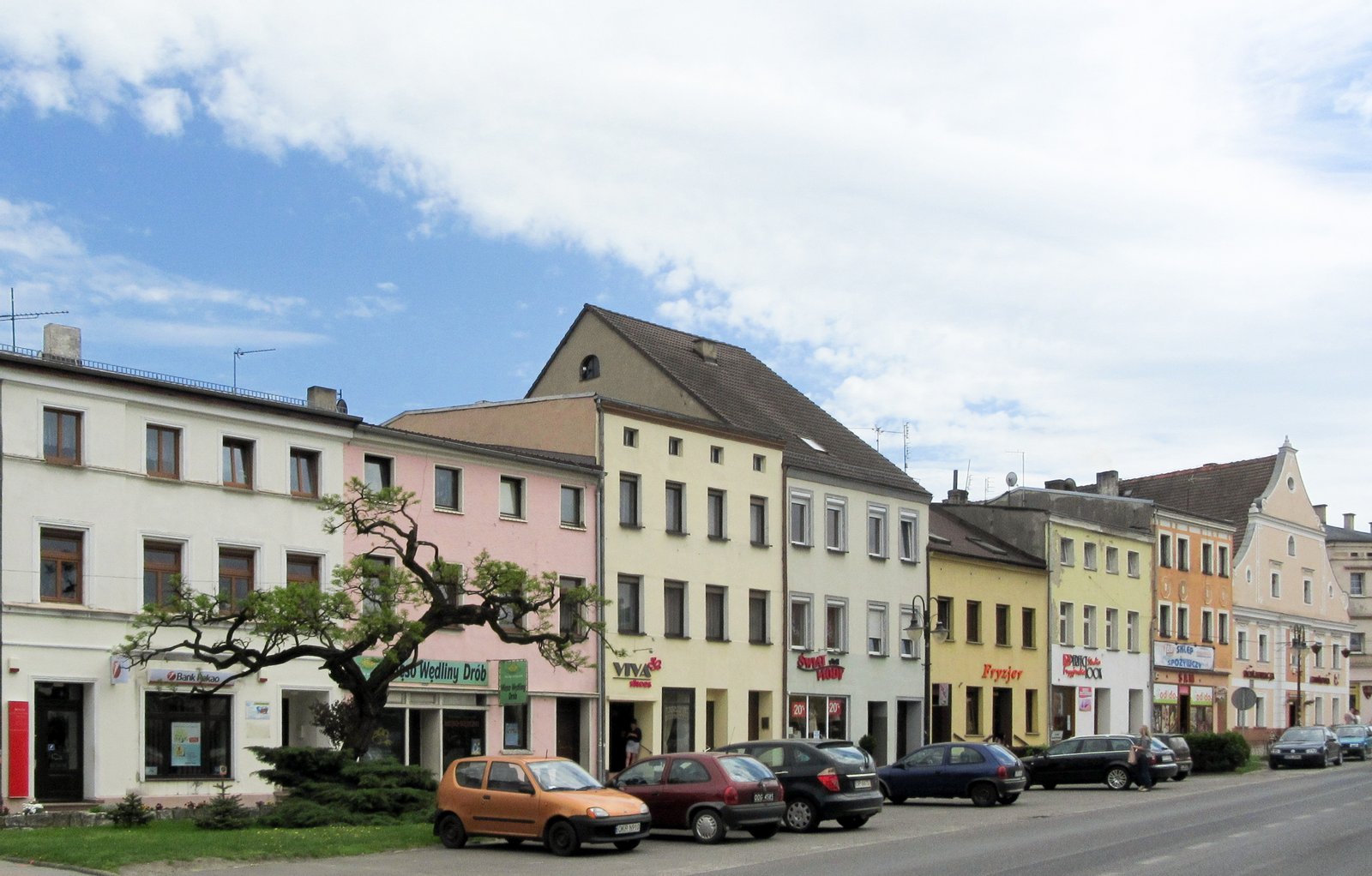 Der Häuser am Ring in Proskau. | Prószków in Poland