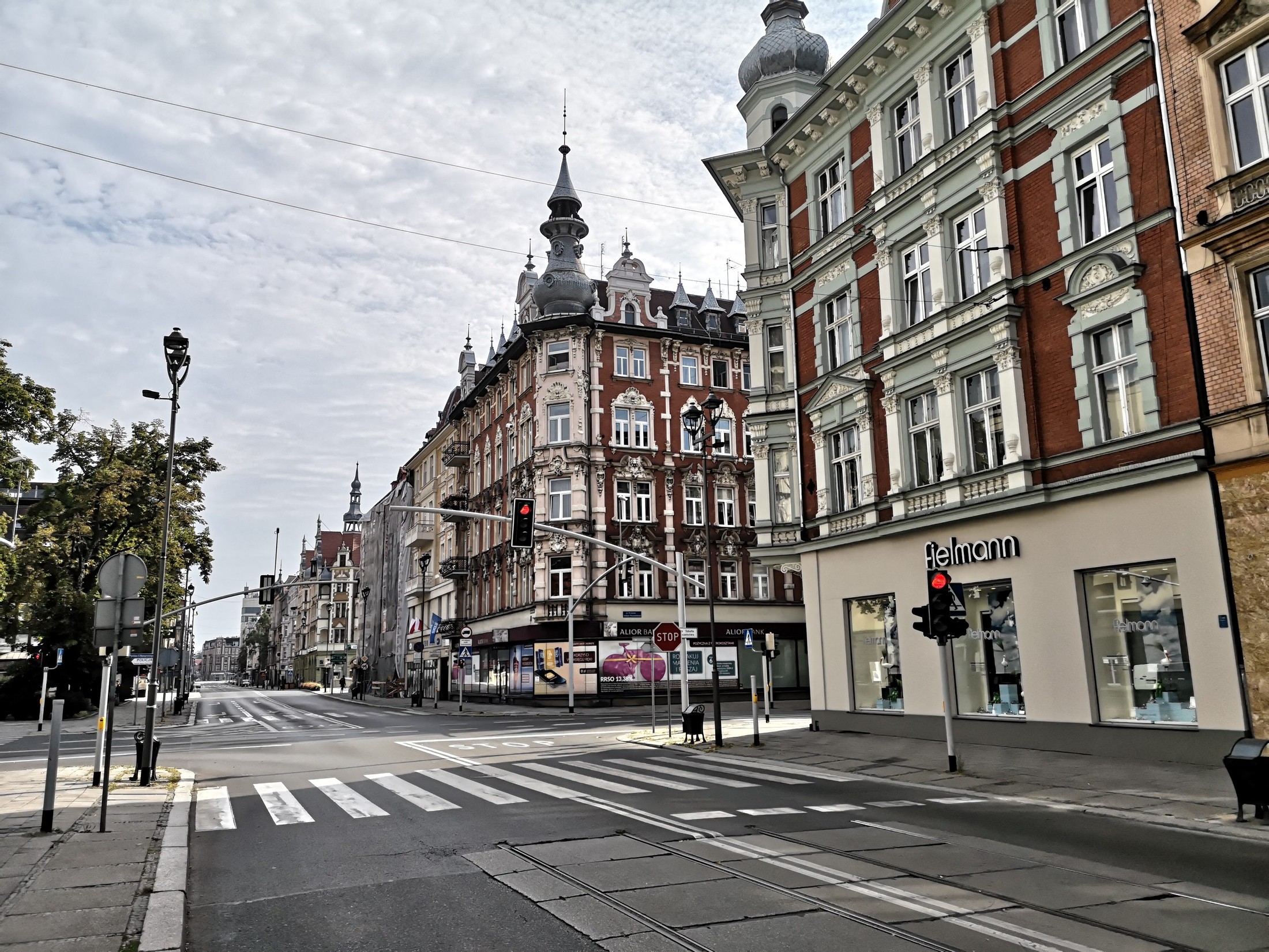 Gliwice, Zwyciestwa street, view in the direction of the Wyszynskiego street | Gliwice in Poland