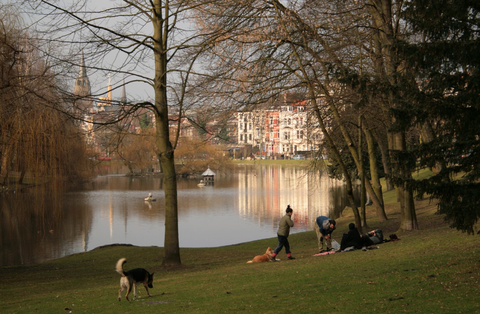 Elsene (België), de vijvers. | Ixelles - Elsene in Belgium