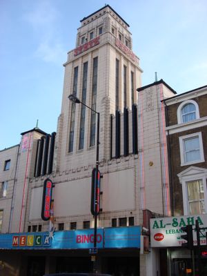 Entrance to the former Gaumont State Cinema Kilburn, now Mecca Bingo | Kilburn in United Kingdom