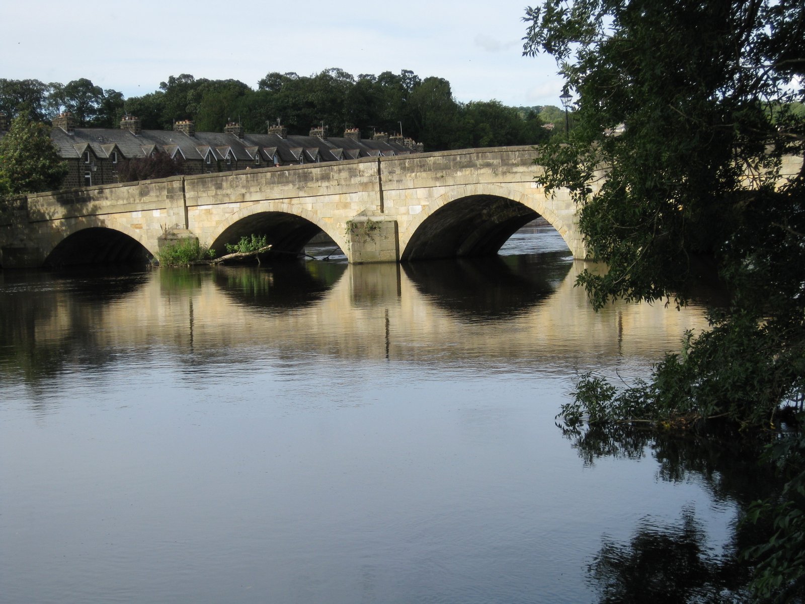 Otley Bridge viewed from Manor Garth Park. | Otley in United Kingdom