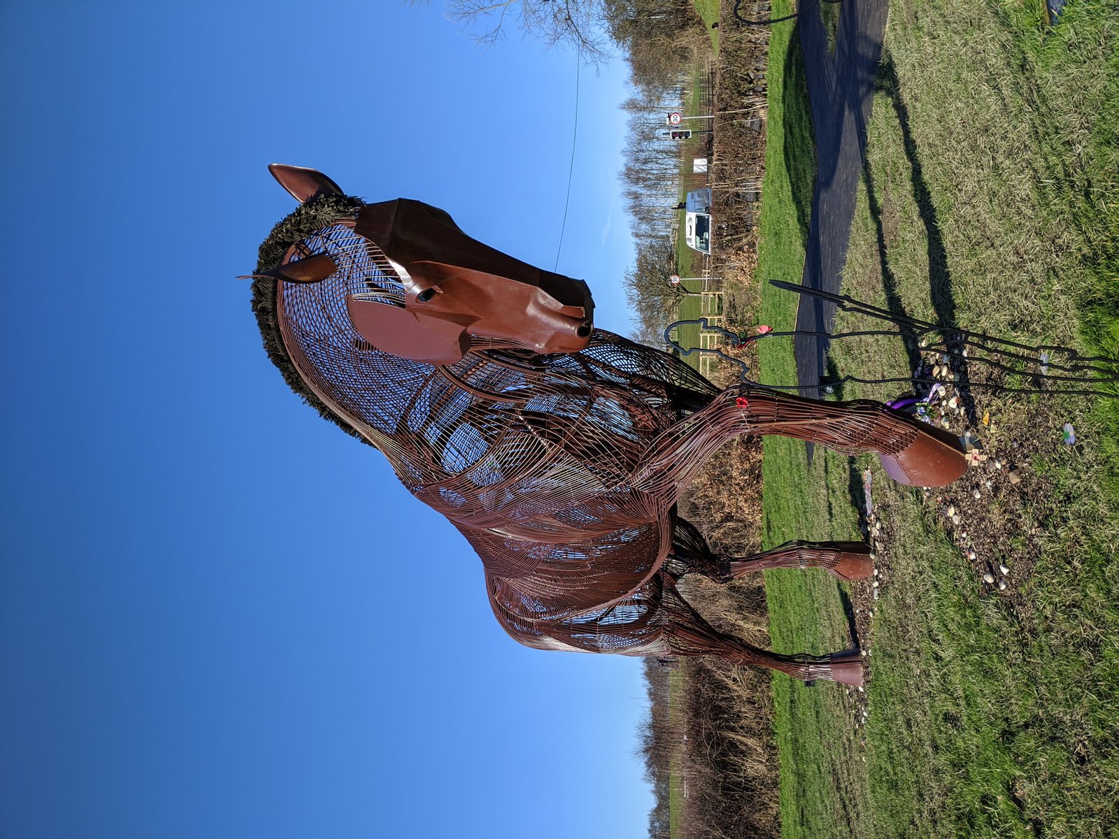 War Horse, by sculptors Cod Steaks,  commemorates the 353 soldiers from Featherstone who gave their lives in WWI. | Featherstone in United Kingdom