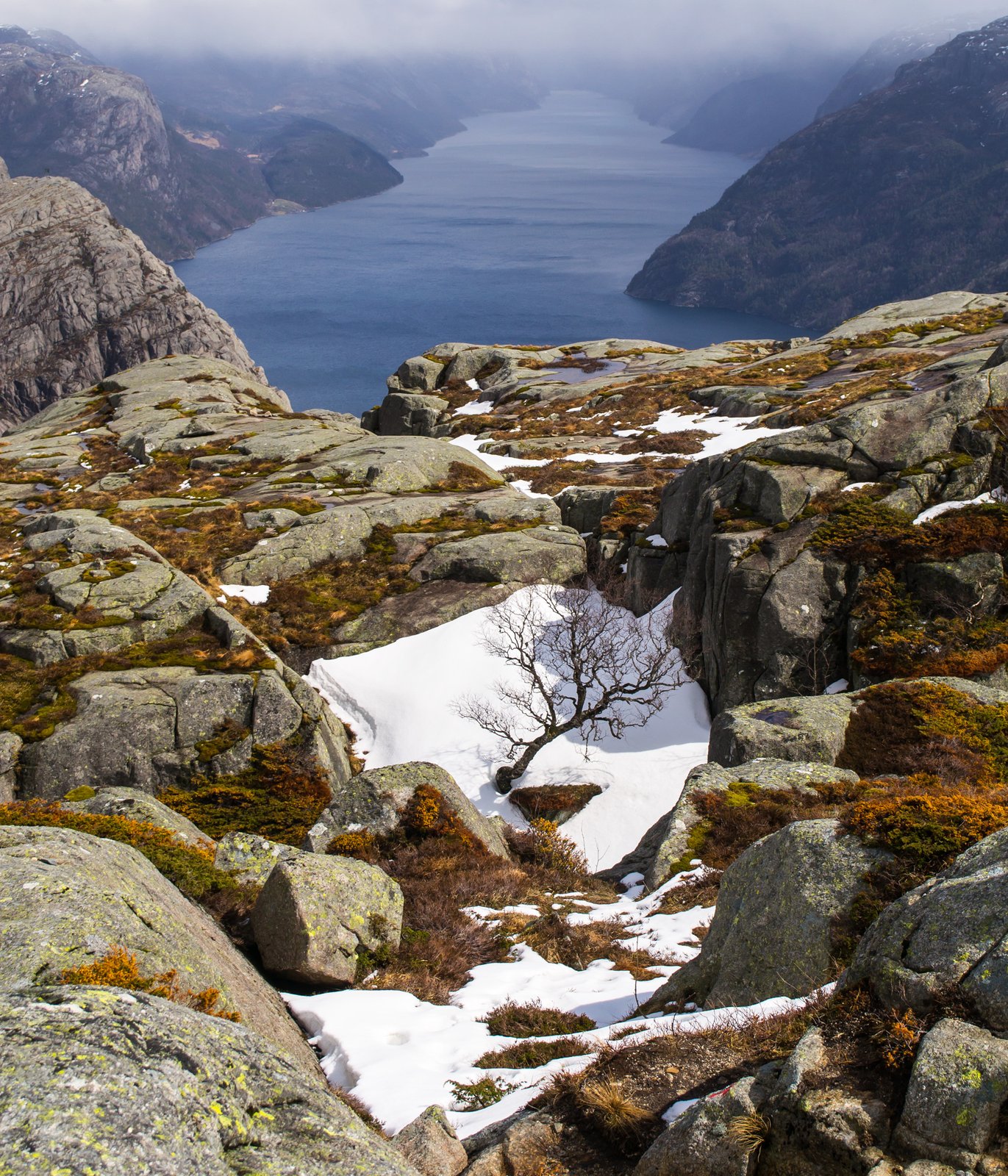 Lysefjord from the top of the Preikestolen hill | Lysen in Norway