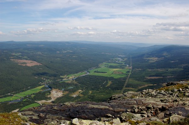 View from the top of Hydnefossen in Hemsedal, Norway. | Hemsedal in Norway