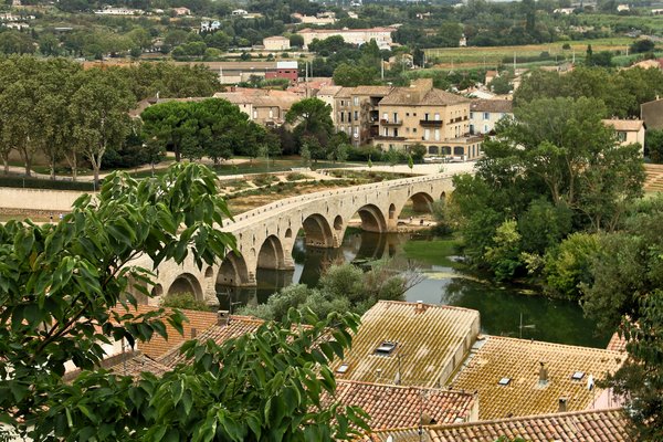 The old bridge at Beziérs, south France.
 | Béziers in France