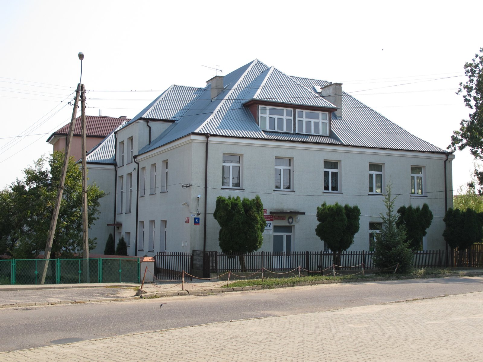 Szkoła i gimnazjum przy ulicy Kościelnej 5 w Sokołach, gmina Sokoły, podlaskie | Sokoły in Poland