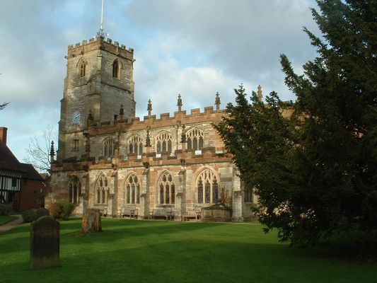 Church of St. John the Baptist, St. Lawrence and St. Anne, Knowle, Warwickshire. Taken by Necrothesp, 15 December 2005. | Knowle in United Kingdom