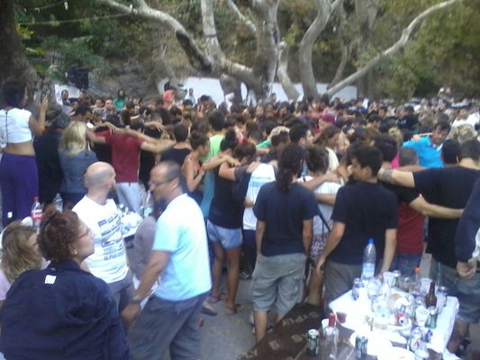 View of an Ikarian festival at Karavostamo. | Karavostamo in Greece