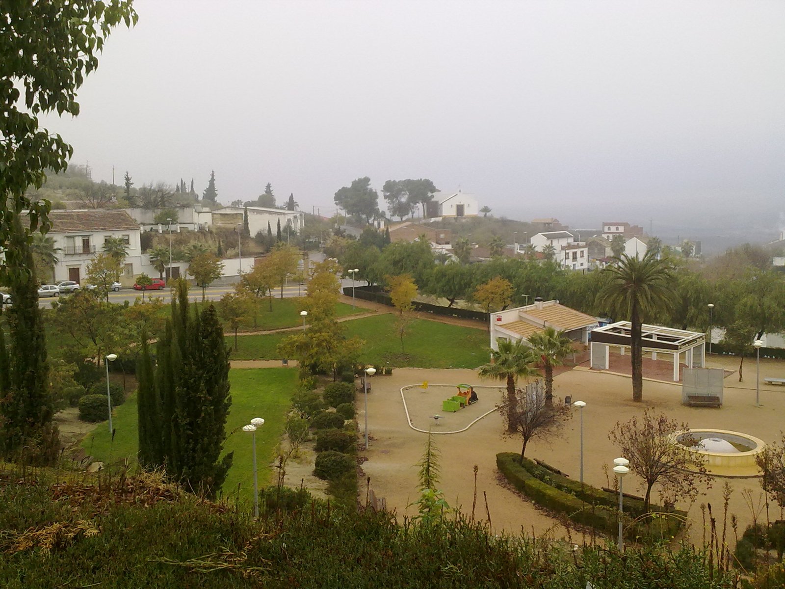 Vista del Parque de Doña Rosalina. Al fondo la ermita del Calvario. Fernán Núñez (Córdoba) | Fernán Núñez in Spain