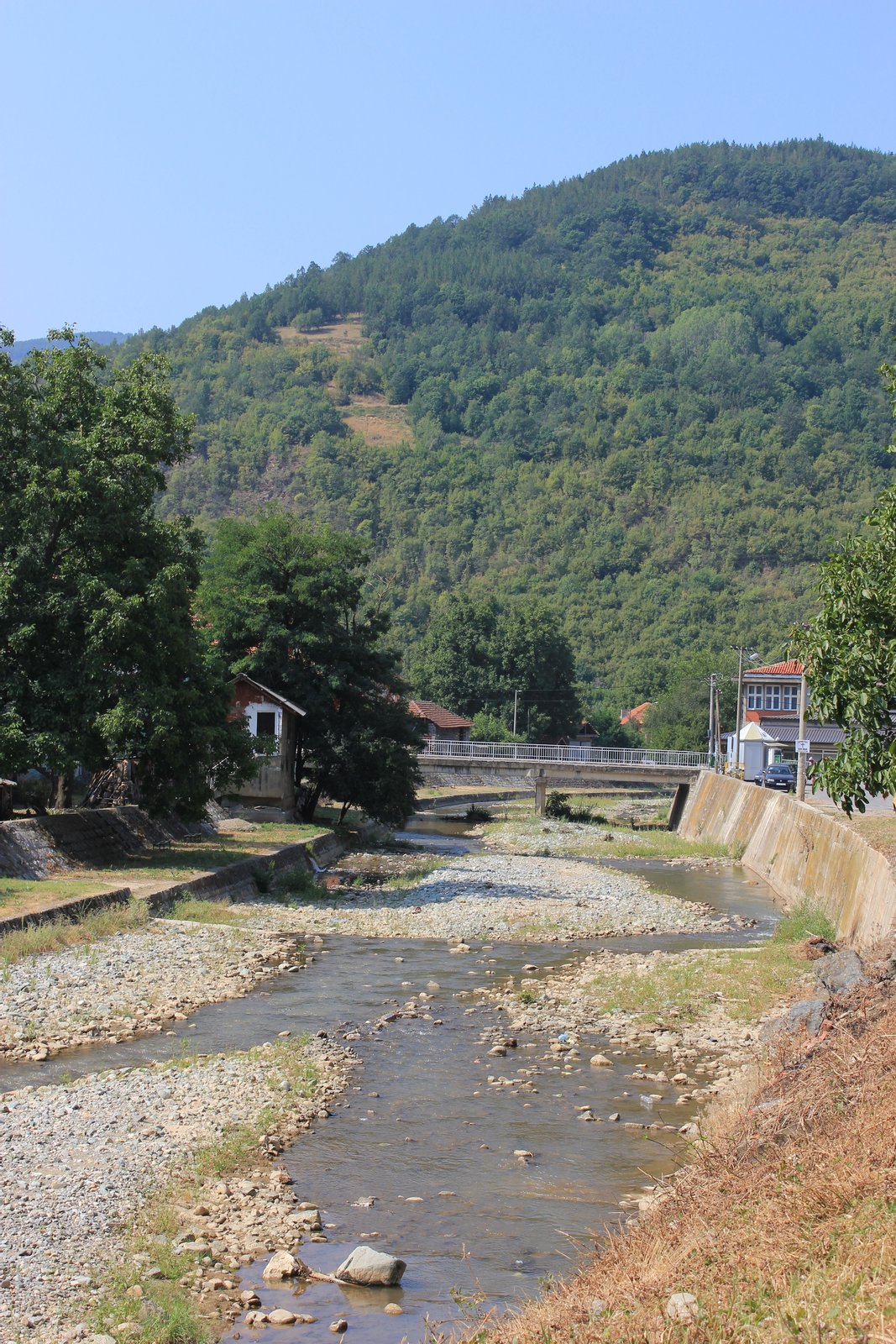 Der Fluss Pčinja im südserbischen Trgovište. | Trgoviste in Serbia