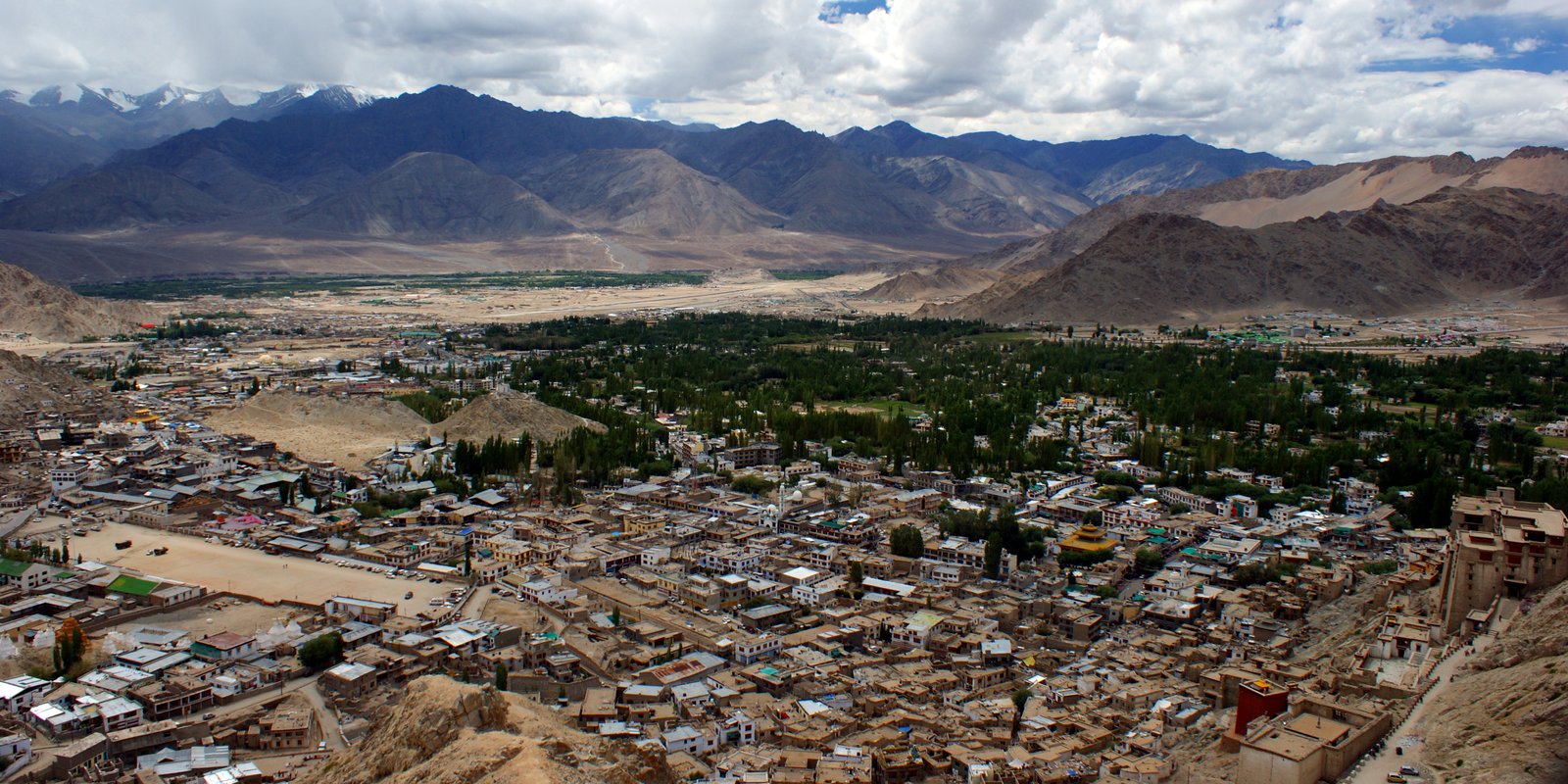 Leh from nearby hill | Leh in India