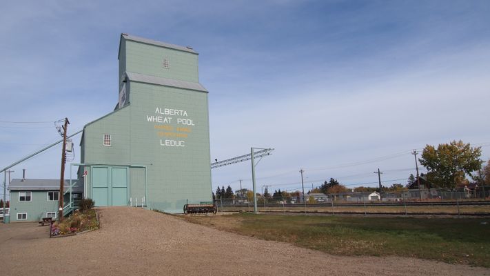 This grain elevator in Leduc is in remarkable shape and all the windows even seem intact. It's probably preserved and maintained by someone to look this good, but was unfortunately not open that day. Summer is definitely the season to visit grain elevators if you'd like a tour. Most of the ones that are open for public tours are only open between May long and Labour Day.

&lt;a href="http://www.wilsonhui.com" rel="nofollow"&gt;www.wilsonhui.com&lt;/a&gt; | Leduc in Canada
