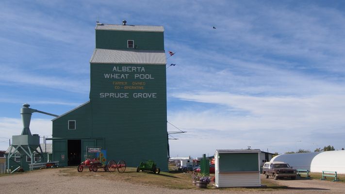 Very well preserved fully functional grain elevator just West of Edmonton in Spruce Grove. Extremely clean and well kept elevator. Definitely the cleanest I've seen, even the bins! They're open for tours by donation from May through to September (inclusive). I was lucky enough to catch the very last day for the last tour this season. Much thanks to Ela Guenette for everything!

&lt;a href="http://www.wilsonhui.com" rel="nofollow"&gt;www.wilsonhui.com&lt;/a&gt; | Spruce Grove in Canada