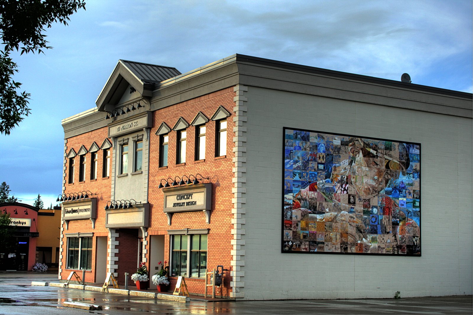 Mural on downtown building in St. Albert, Alberta, Canada. | St. Albert in Canada