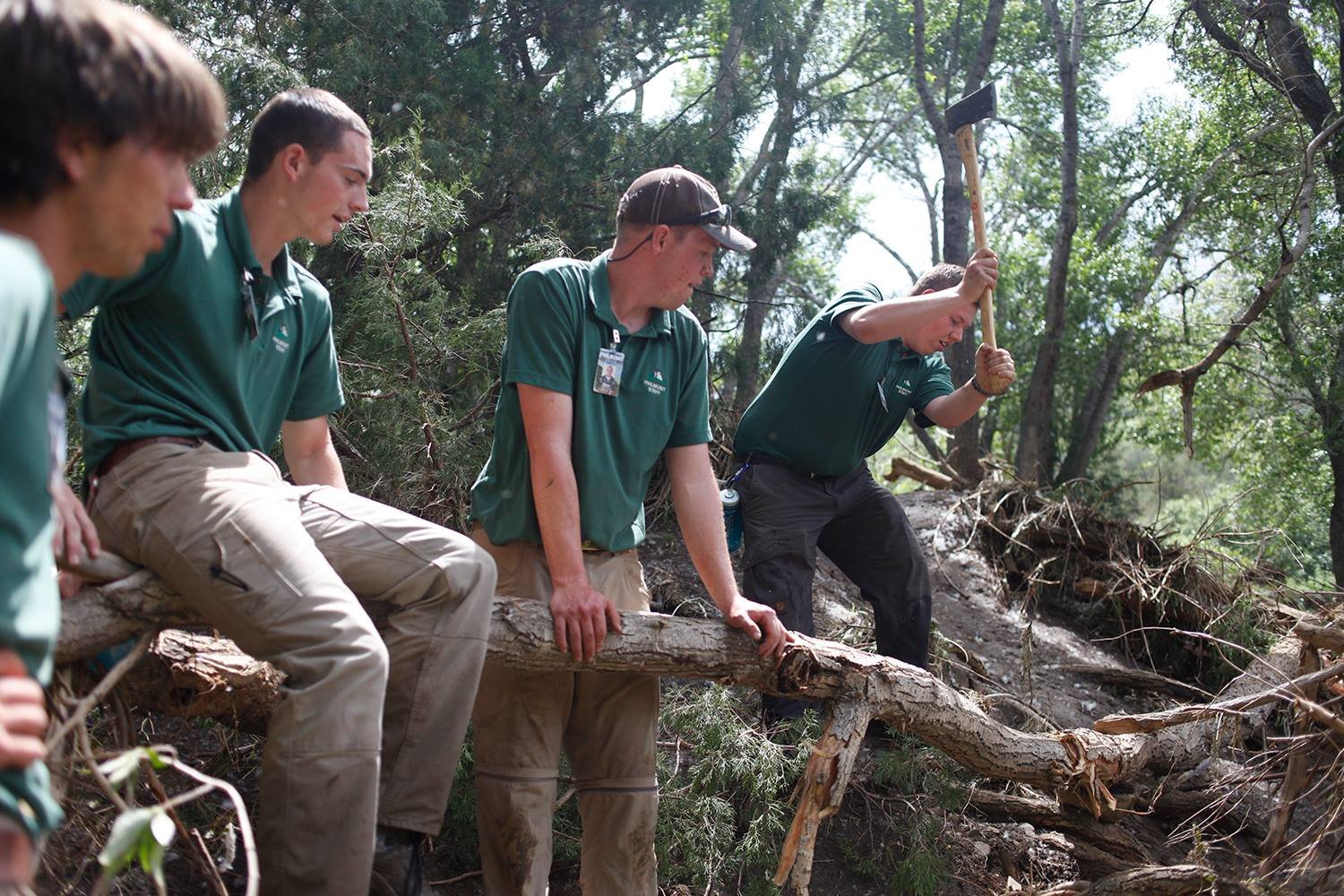 Nicolai Emil Johansen and other staff cleans up after the 2015 philmont flood | Philmont Scout Ranch in United States