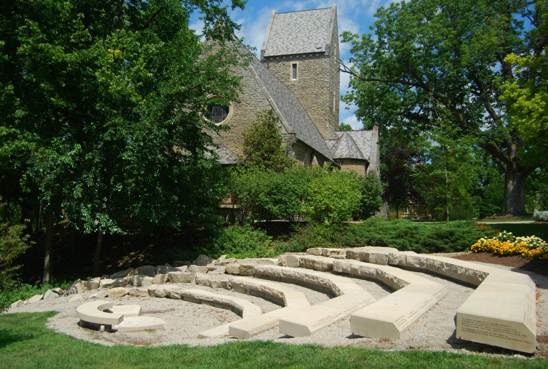 The stone memorial for Freedom Summer, placed on the side of the Kumler Chapel on the Western Campus of Miami University. | Oxford in United States