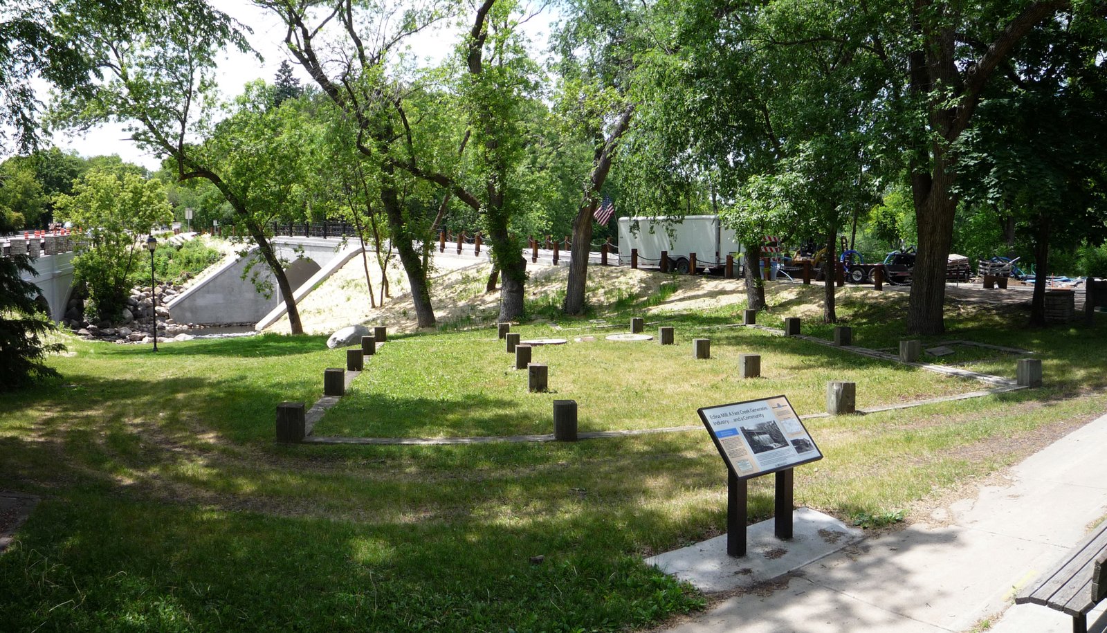 The ruins of the Edina Mill sitting next to Minnehaha Creek, Edina, Minnesota, USA. | Edina in United States