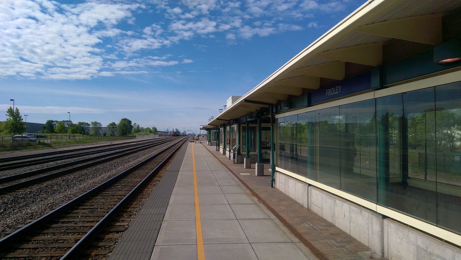Looking south at the Northstar station in Fridley, Minnesota, United States. | Fridley in United States