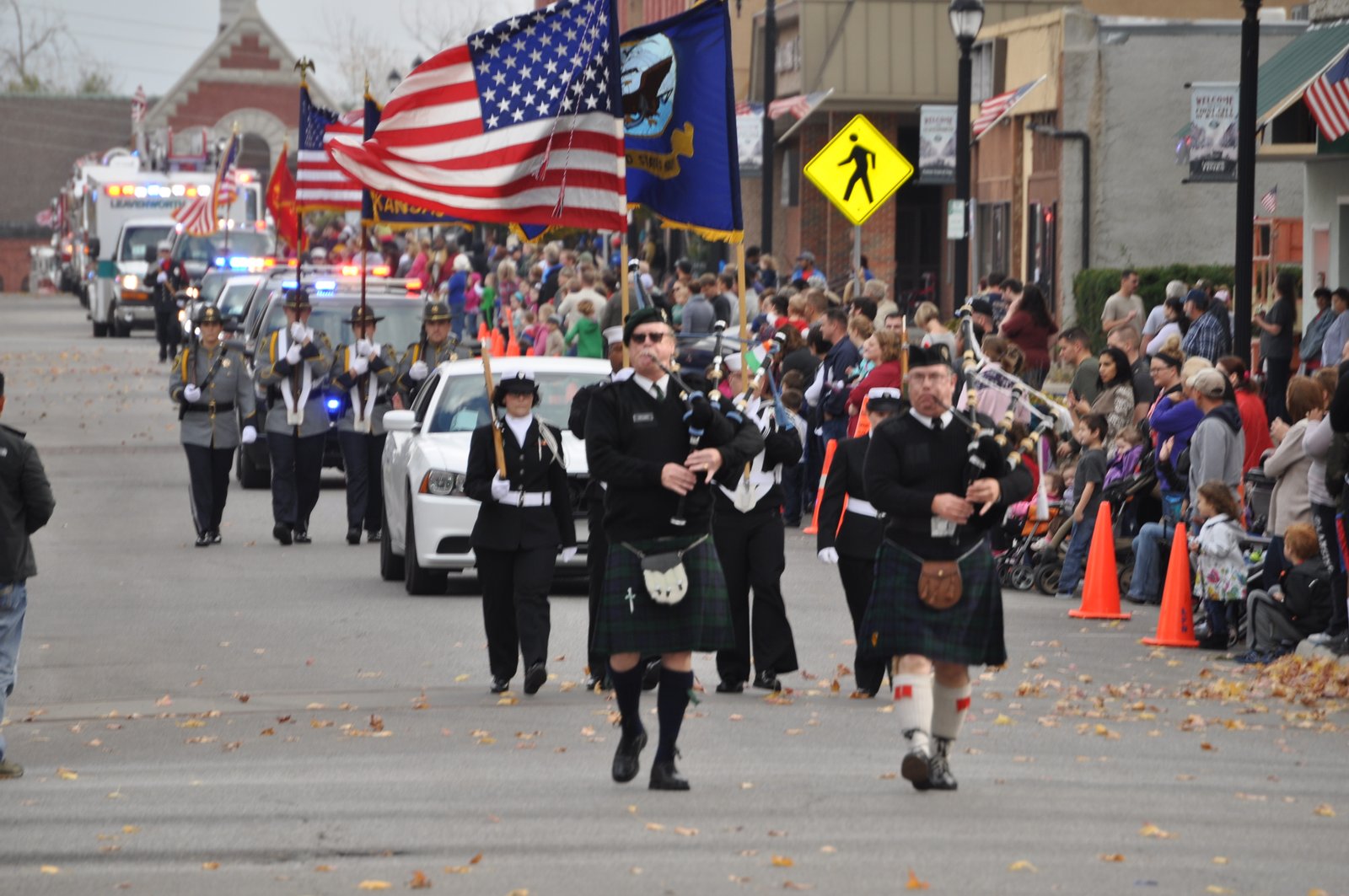 The 2015 Leavenworth County Veterans Day Parade takes place every year in downtown Leavenworth. | Leavenworth in United States