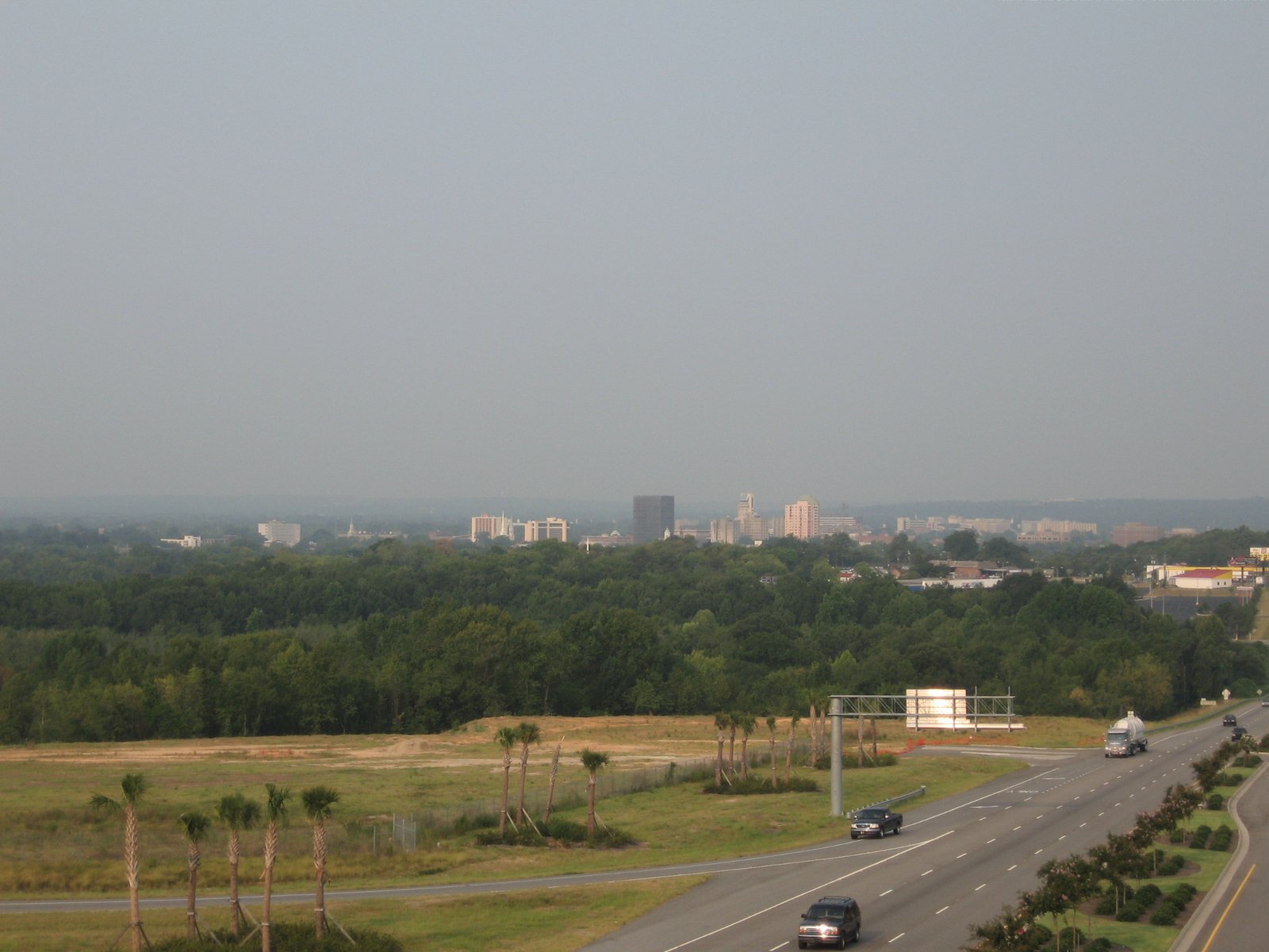 Downtown Augusta skyline as seen from I-520 overpass at Exit 17 | Augusta in United States