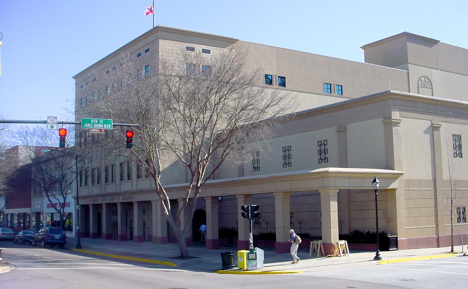 Augusta, Georgia, USA. Richmond County Board of Education central office, at corner of Broad Street and James Brown Boulevard (Ninth Street) | Augusta in United States