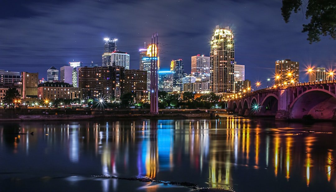 Downtown Minneapolis and the Mississippi River Long Exposure | Minneapolis in United States