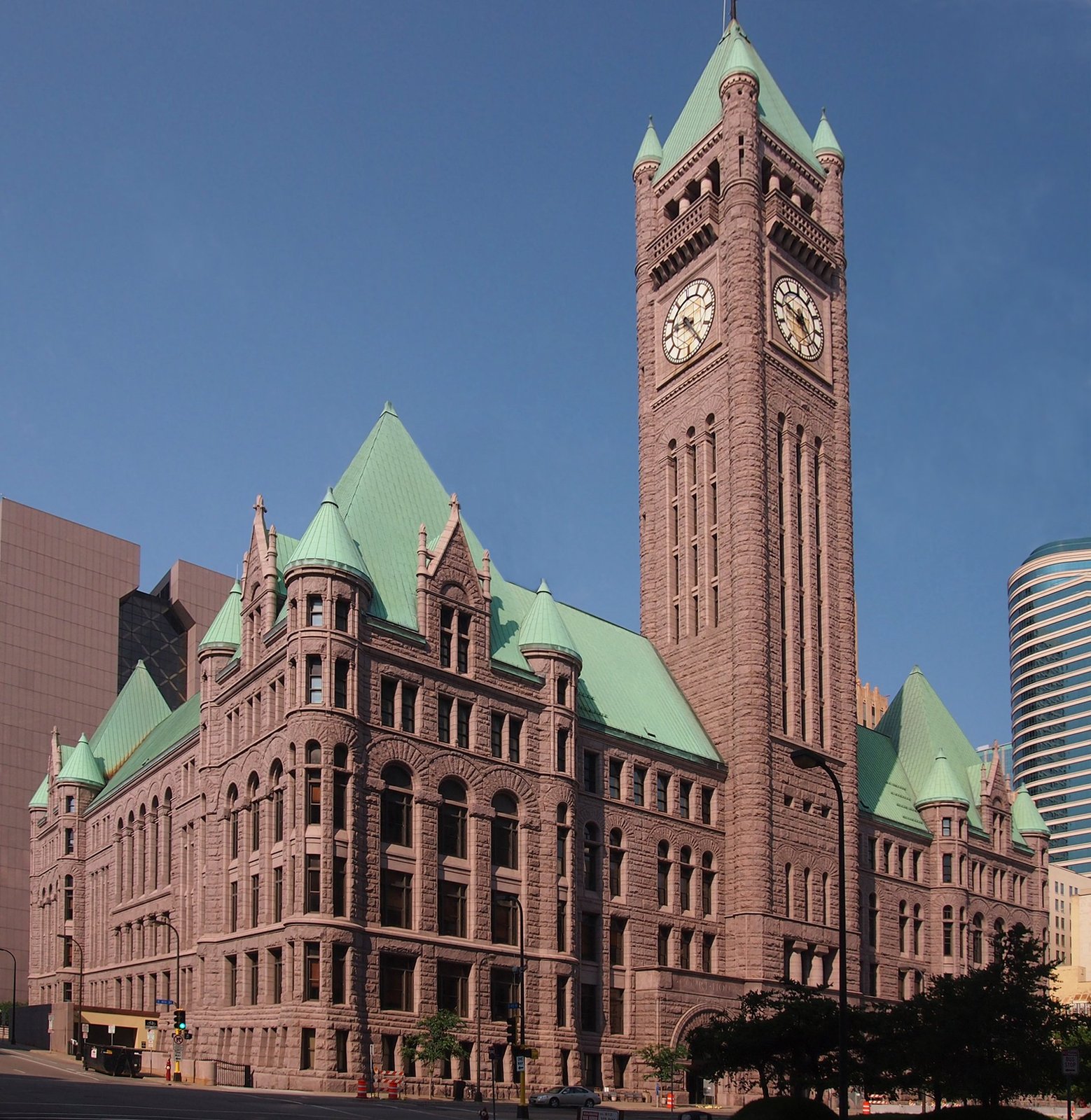 Minneapolis City Hall and Hennepin County Courthouse, 400 S 4th Ave, Minneapolis, Minnesota, USA.  Viewed from the northeast.  



This is an image of a place or building that is listed on the National Register of Historic Places in the United States of America. Its reference number is 74001022.

 | Minneapolis in United States