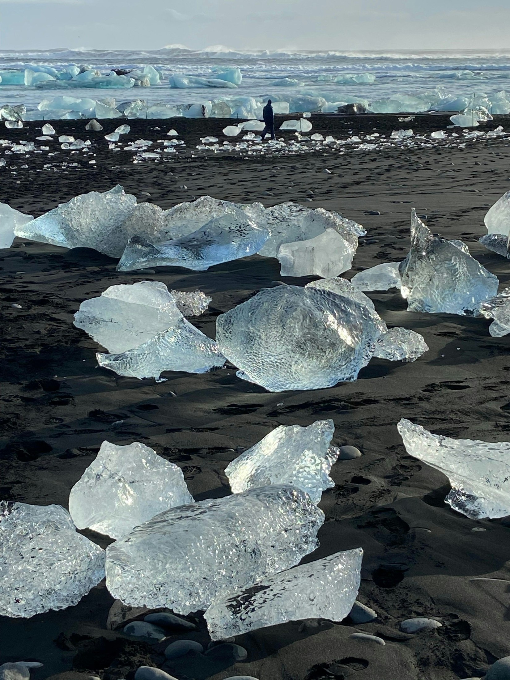 Chunks of ice at diamond beach, Iceland | Diamond Beach in Iceland