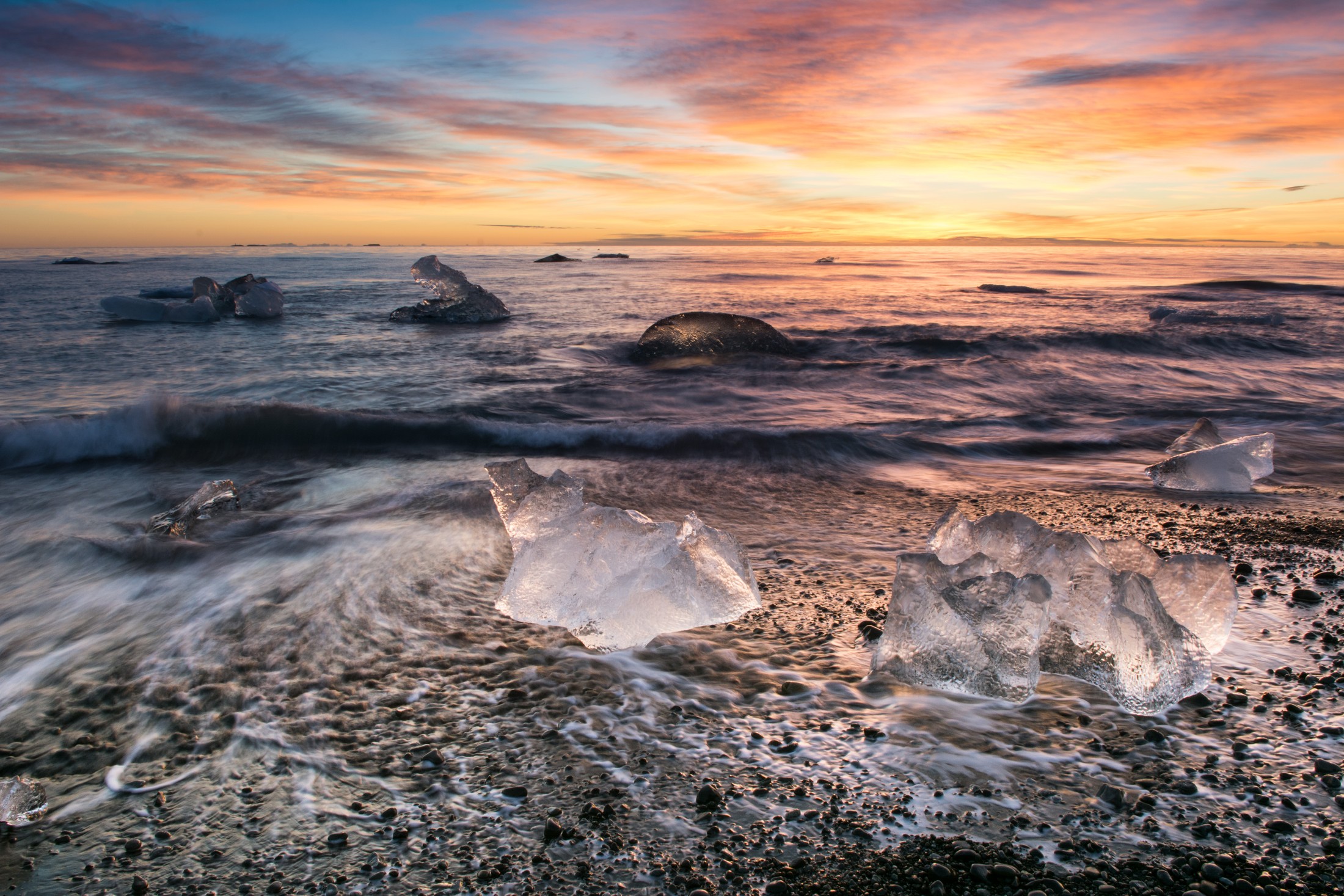 Diamond Beach Sunrise | Diamond Beach in Iceland